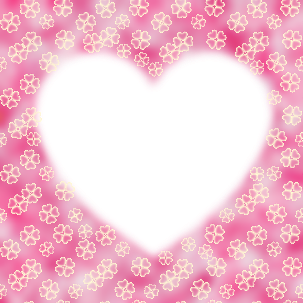 Picture Frame Heart 4-leaf Clover Png Image - Instagram Love Heart Filter (1280x1280), Png Download