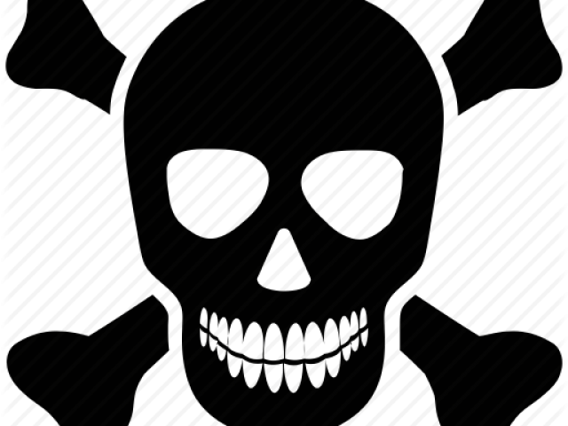 Skull And Cross Bones - Crime Skull Icons (640x480), Png Download