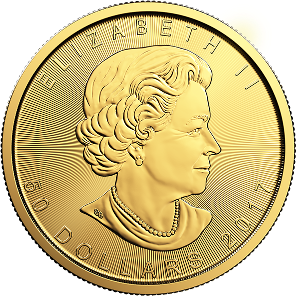 The Design Of The Gold Canadian Maple Leaf Coin Is - Maple Leaf 1 4 Oz Gold (600x600), Png Download
