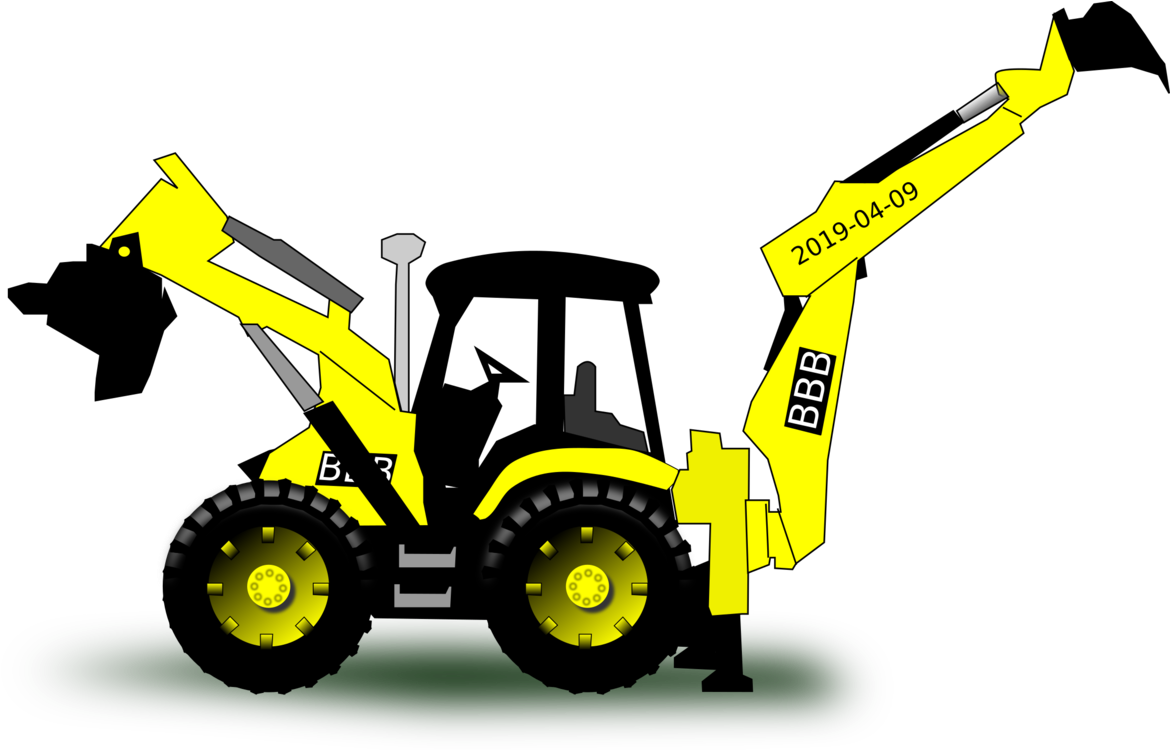 Bulldozer Machine Forklift Motor Vehicle - Crane (1192x749), Png Download