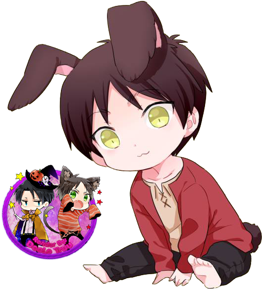 Eren Jaeger ~ Attack On Titan ~ Anime Chibi - Mamoru Miyano Png (600x600), Png Download