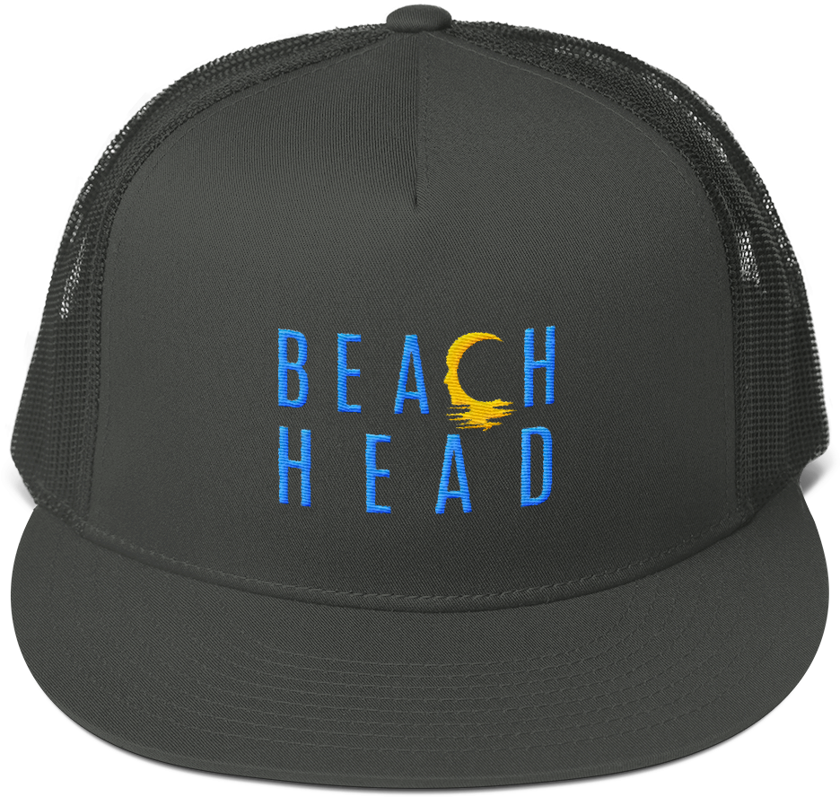 Beach Head Flat Bill Snapback Trucker Hat - Baseball Cap (1000x1000), Png Download