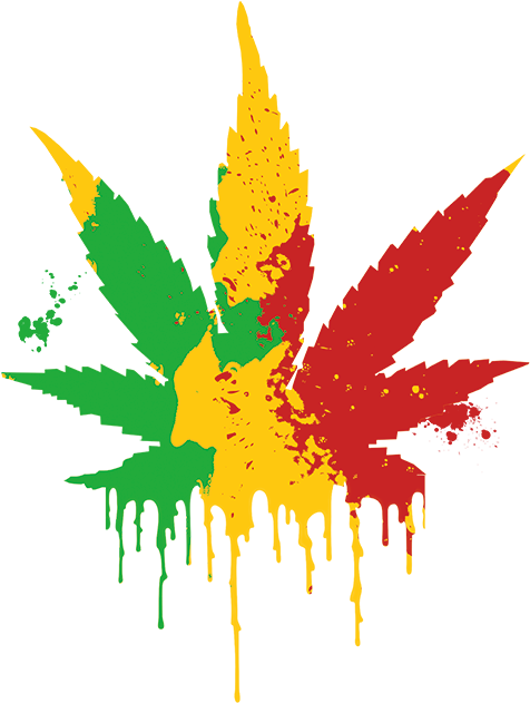 Rasta Weed Leaf Png (675x675), Png Download