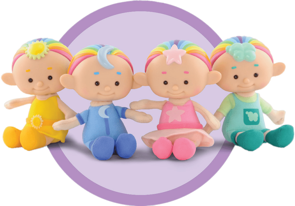 Cloudbabies Dolls - Cartoon (1096x709), Png Download