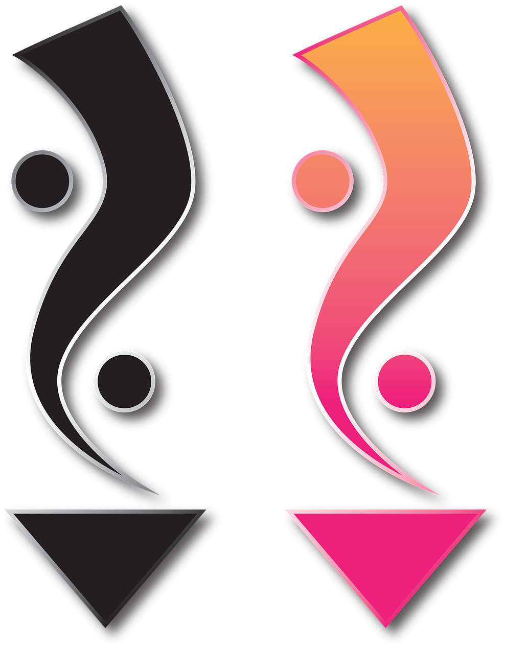 Arrows Direction Symbol Icon Png Image - ลูก ศร สวย ๆ Png (1005x1280), Png Download