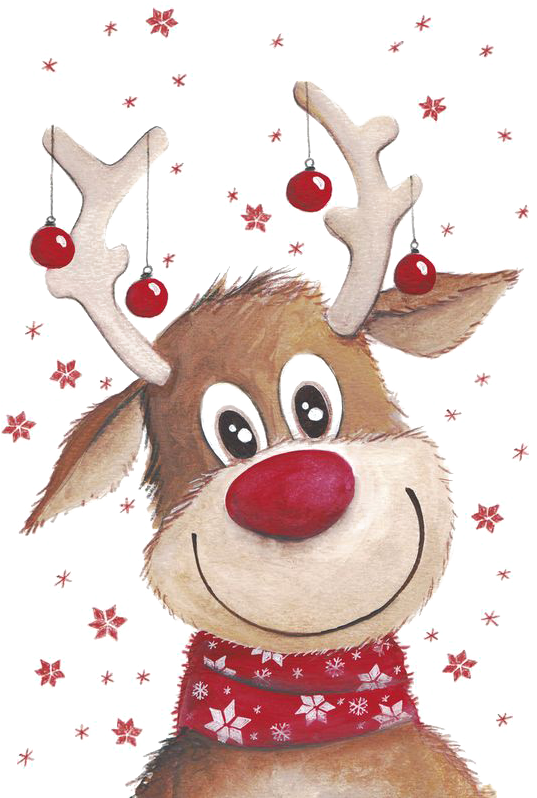Christmas Reindeer Transparent Background - Transparent Background Merry Christmas Clip Art (564x797), Png Download