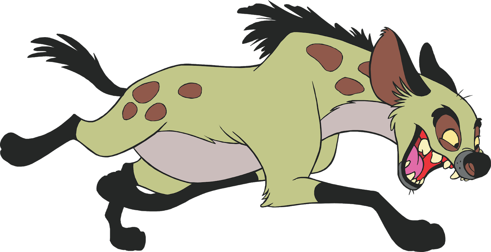 Timon And Pumbaa Cartoon Character, Timon And Pumbaa - Hyena Lion King Png (1600x821), Png Download