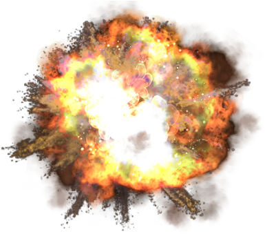 #fire #smoke #bomb #boom #flames #explosion - Portable Network Graphics (392x344), Png Download