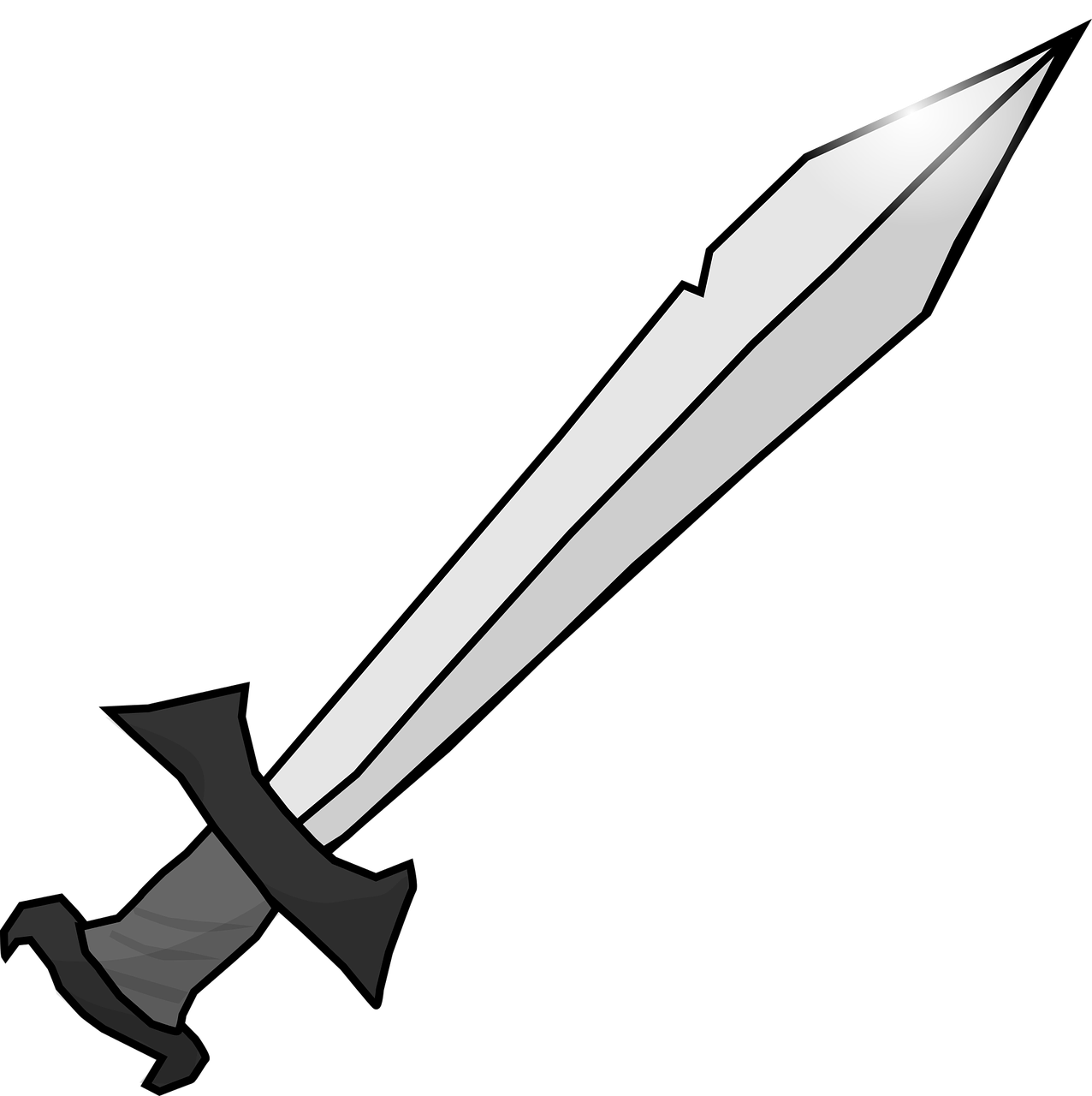 Sword Weapon Medieval Knight Png Image - Sword Clipart Transparent (1276x1280), Png Download