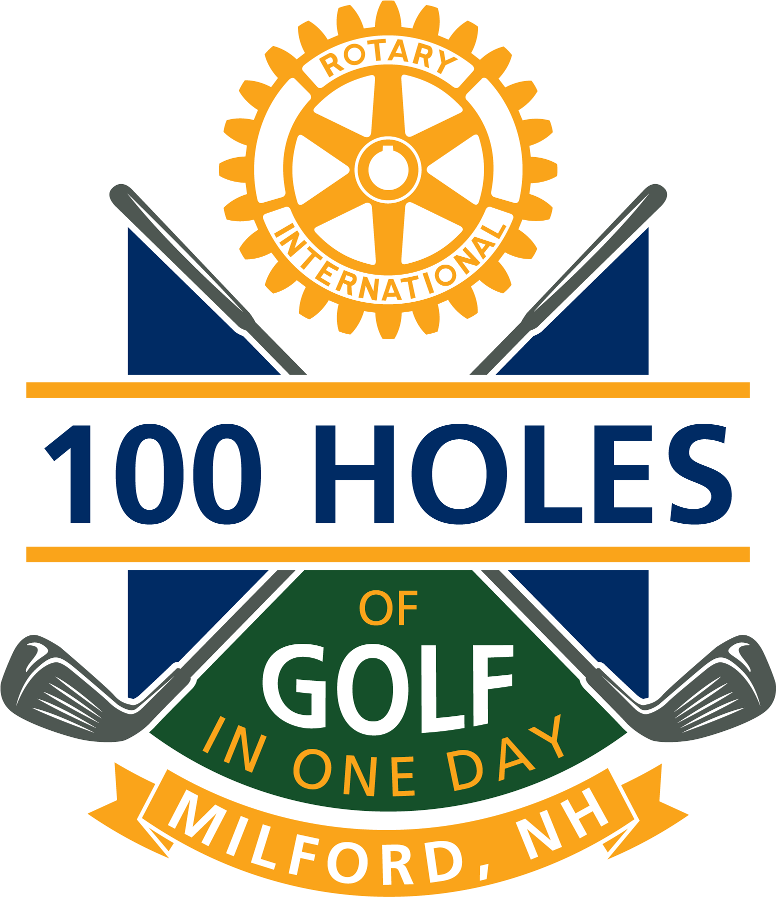 100 Holes Of Golf Milford Rotary 100 Holes Of Golf - Rotary International (1575x1828), Png Download