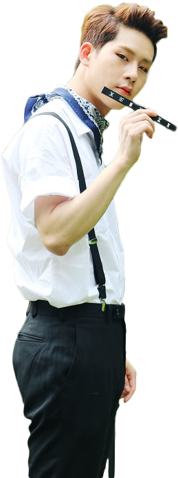 #monsta X 2017 #monsta X #monstax #monsta X Hyungwon - Green Aesthetic Kpop Kun (500x750), Png Download