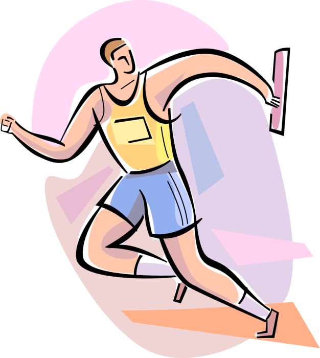 Track Relay Runner Png - Track And Field Clipart (626x700), Png Download
