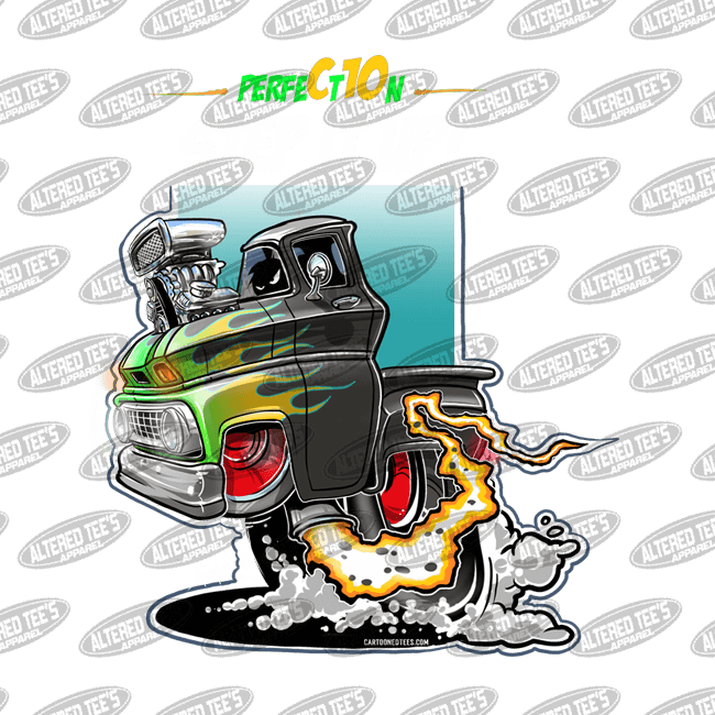 62 Chevy Truck - Cartoon (650x650), Png Download