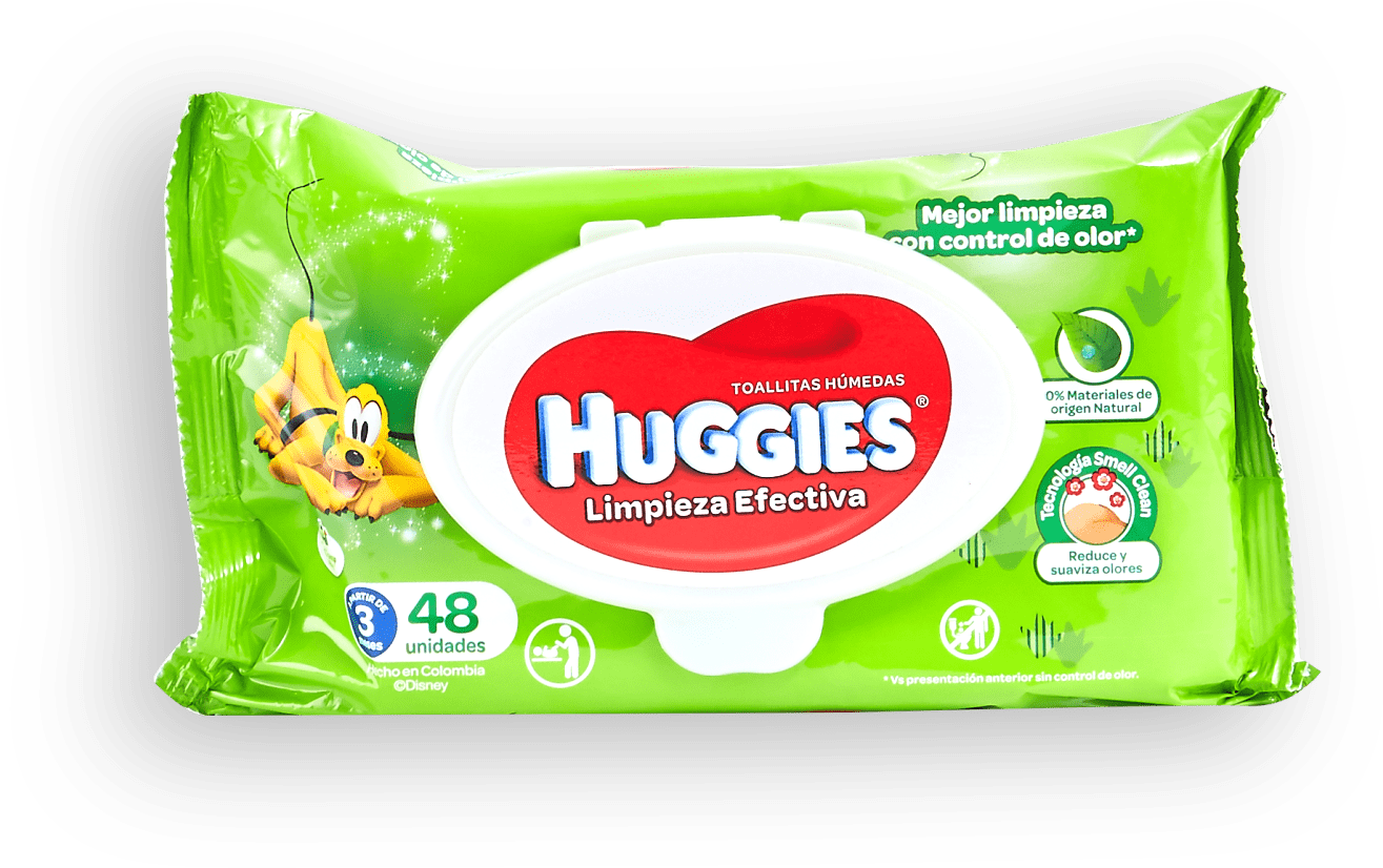 Toallitas Húmedas Huggies Limpieza Efectiva Con - Huggies (1600x1600), Png Download