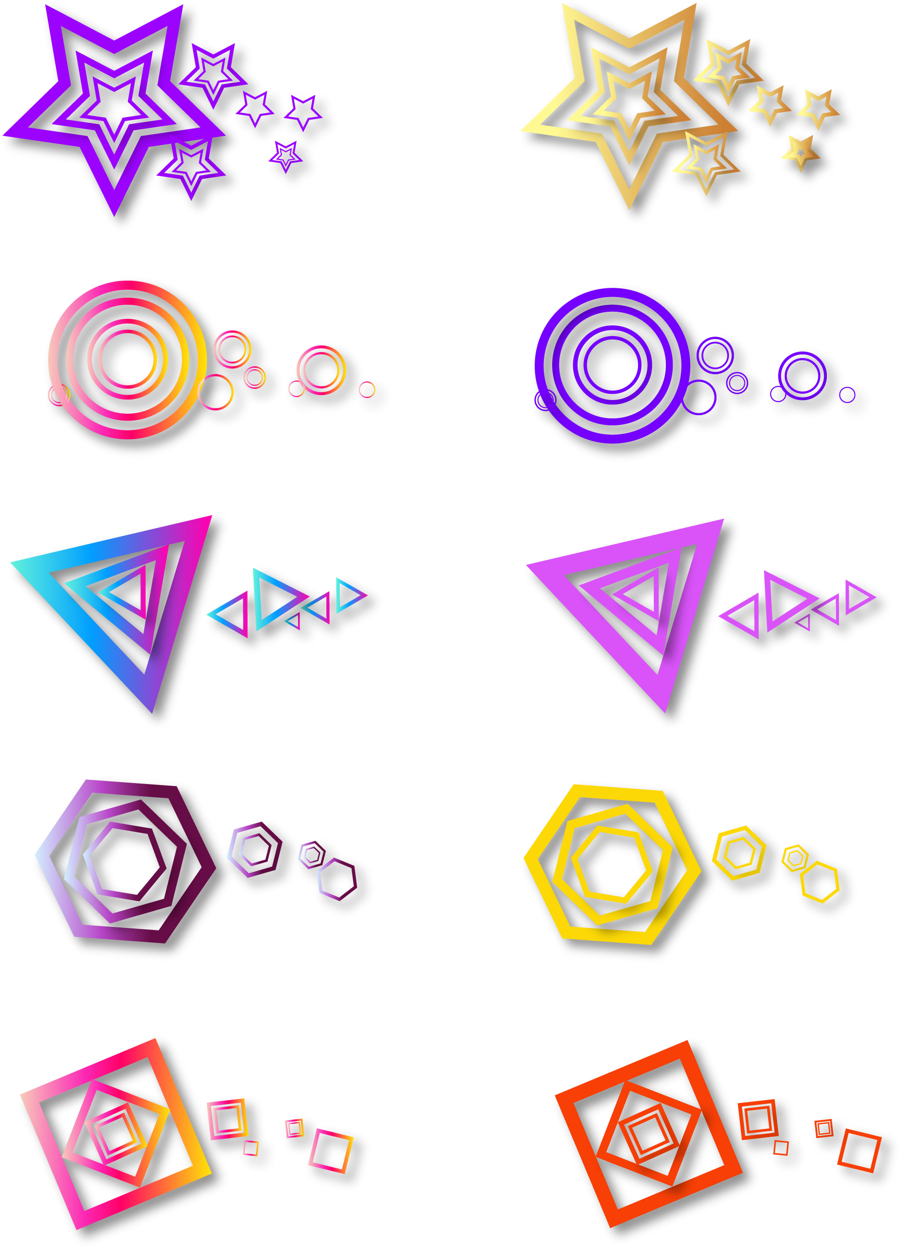 Repeat Polygon Decorative Pattern Gradient Png And - Polygon (2133x2852), Png Download