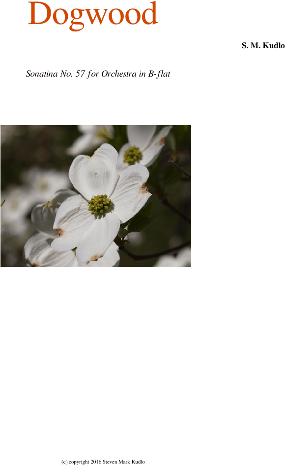 Dogwood Sheet Music For Flute, Clarinet, Oboe, Bassoon - Dermaroller (850x1100), Png Download