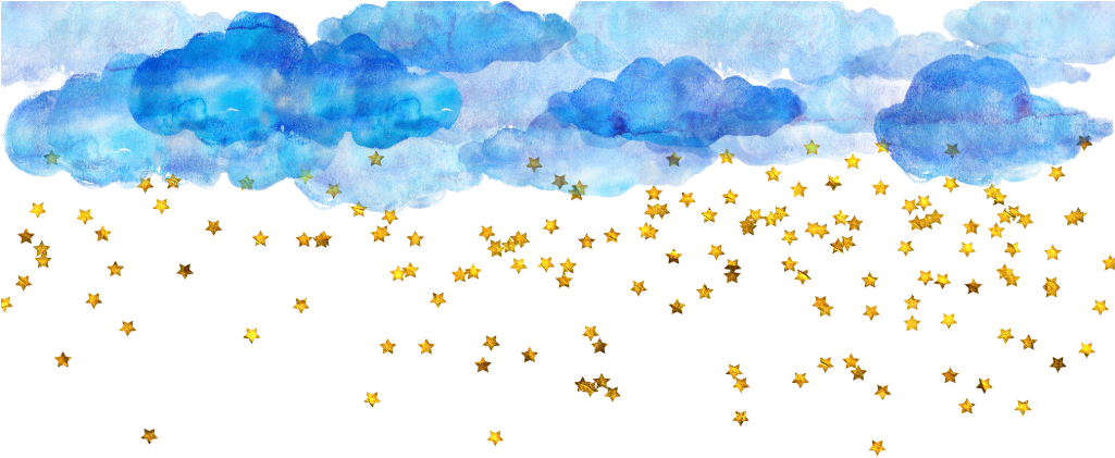 #overlay #blue #clouds #stars #gold #ftestickers - Illustration (1024x1024), Png Download