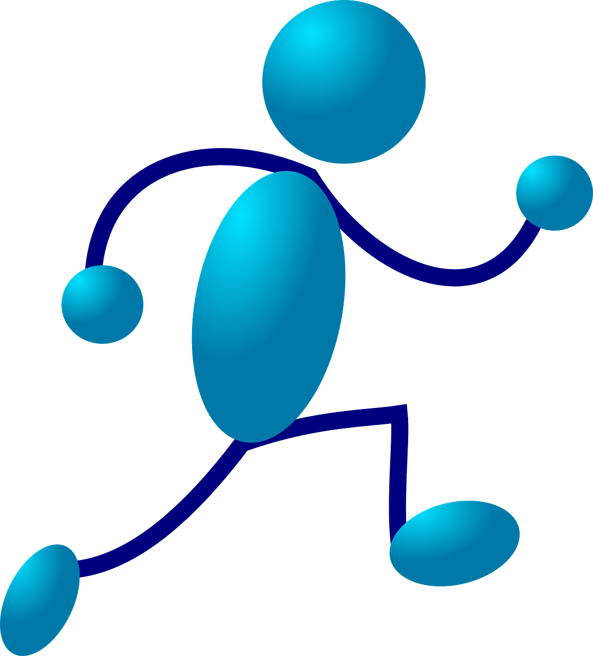 Runner Stickman Cartoon Activity Png Image - Runner Clip Art (1158x1280), Png Download