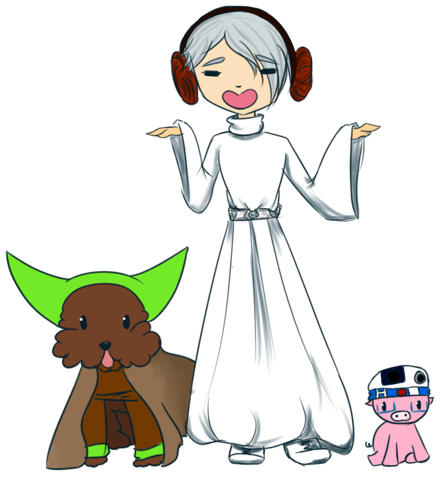 Star Wars Victor Nikiforov Pigsuky Yuuri Makacchin - Cartoon (1280x1152), Png Download