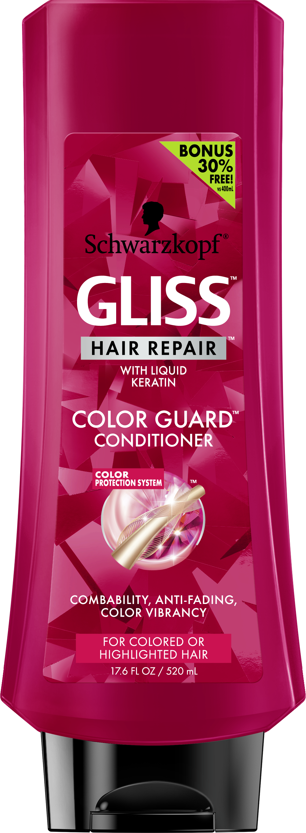 Gliss Hair Repair Conditioner, Color Guard, - Gliss Color Guard Conditioner (1001x2717), Png Download