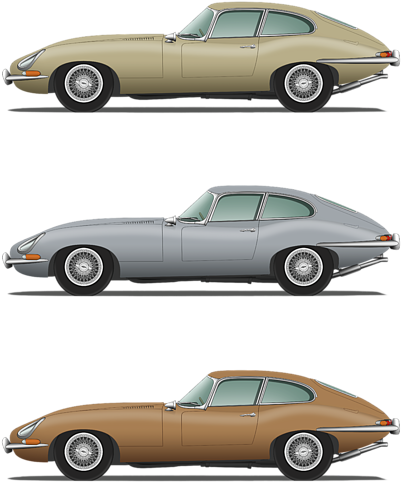 Bleed Area May Not Be Visible - Jaguar E-type (466x700), Png Download