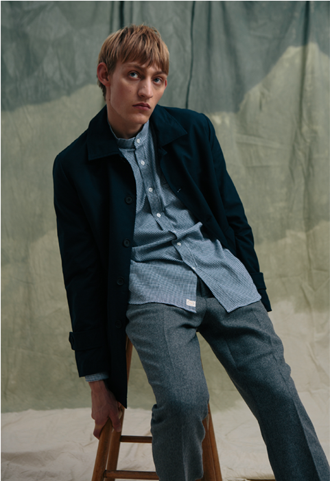 Far Afield Grey Pleat Front Herringbone Trousers - Formal Wear (701x700), Png Download