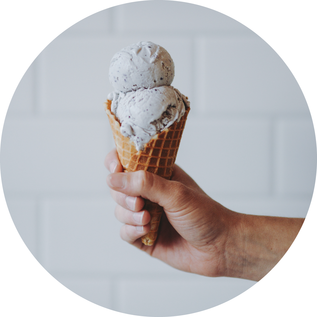 Ice Cream Cone Circle - Ice Cream Cone (1250x1250), Png Download