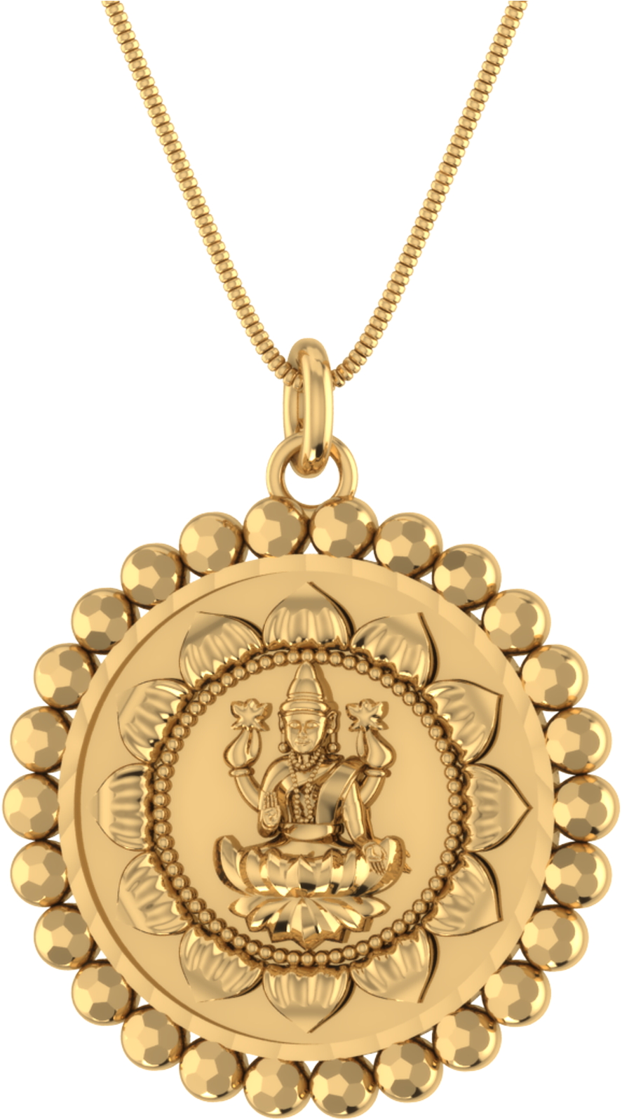 Graceful Goddess Mahalakshmi Gold Pendant Gold Pendant (2000x2000), Png Download