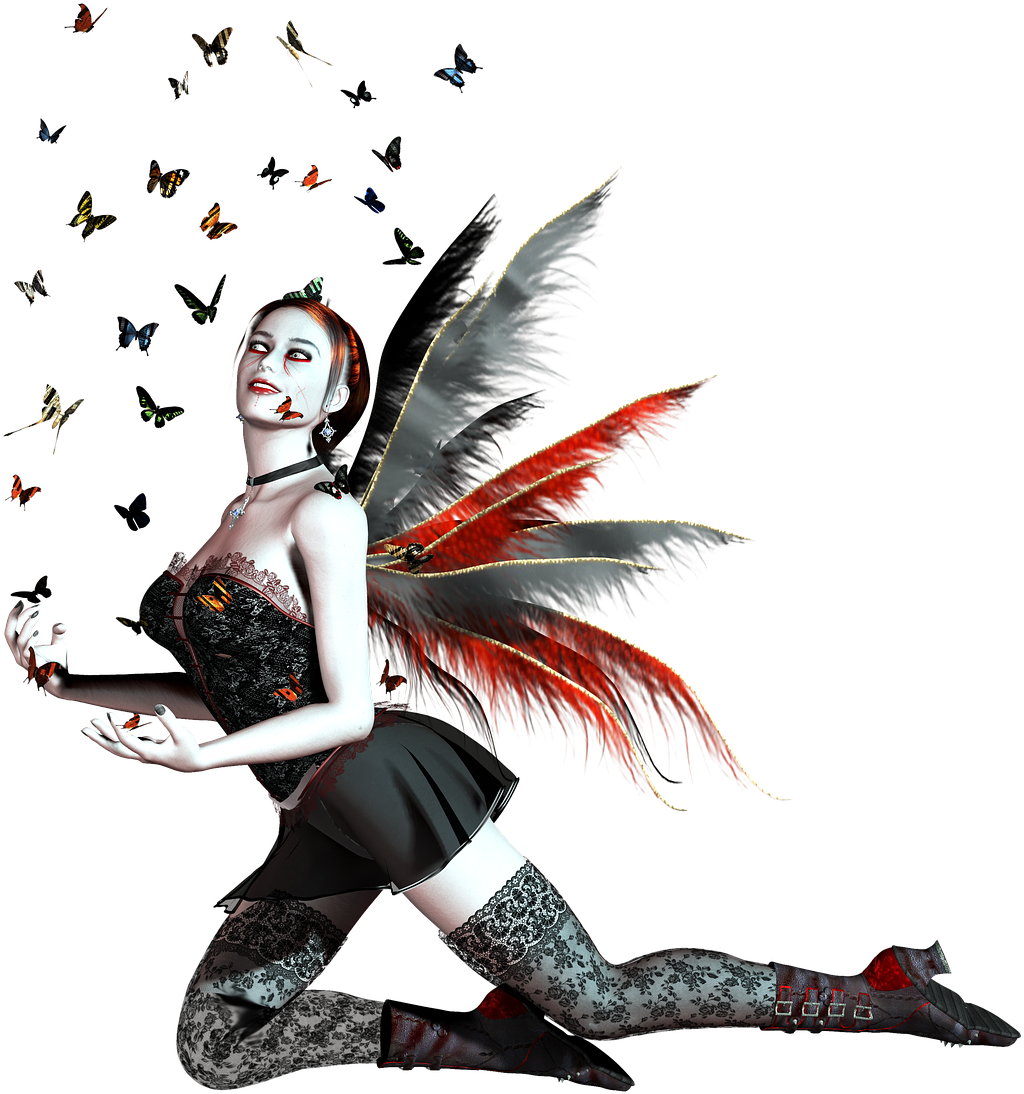Pictures - Gambar Manusia Bersayap Kupu Kupu (1175x1280), Png Download