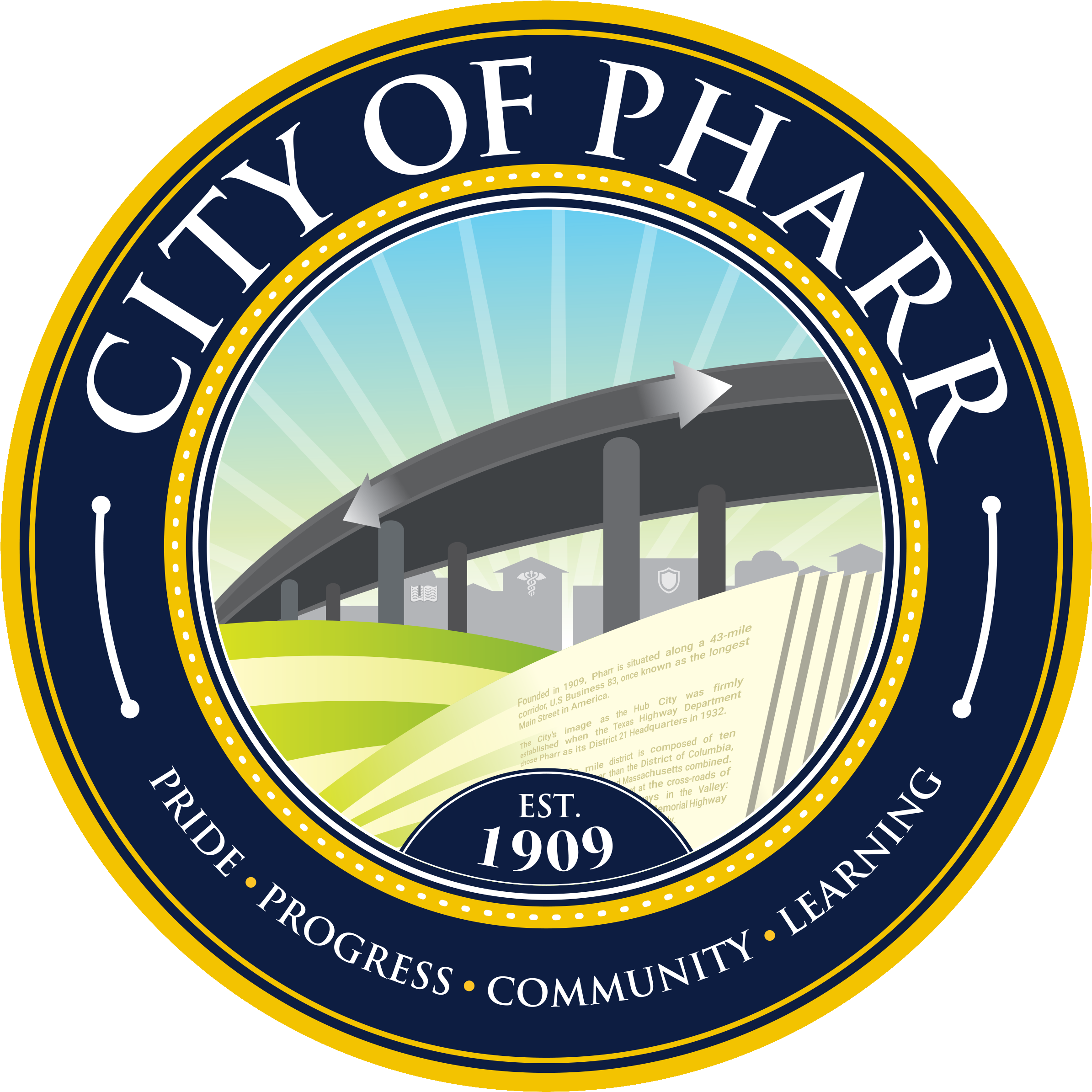 City Of Pharr Logo (2500x2500), Png Download