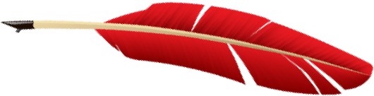 Quill Pen Png - Feather Pen Png Red (535x532), Png Download