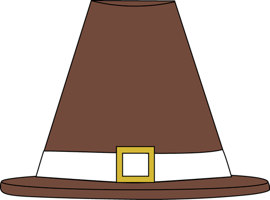 Brown Pilgrim Hat - Thanksgiving Hat Clip Art Png (550x407), Png Download