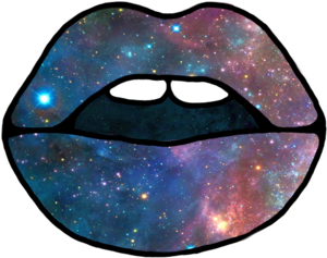 Galaxy Lips By Introvertedllamataco On Deviantart Clip - Lips Galaxy (400x400), Png Download