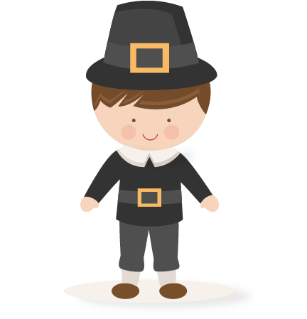 Thanksgiving Boy Pilgrim Svg Scrapbook Cut File Cute - Pilgrim Clipart (432x449), Png Download
