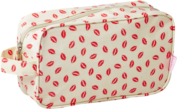 Rice Dk Make Up Purse With Fun Lip Print - Rice Necessär Liten (rosa) (1024x1024), Png Download