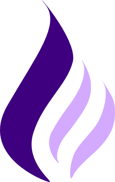Flames Clipart Candle Flame - Purple Flame Clipart Transparent (378x596), Png Download