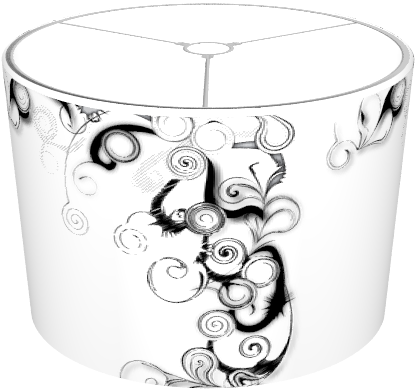Black And White Swirls And Twirls - Black And White Swirls And Twirls Round Ornament (674x516), Png Download