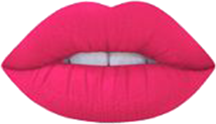 Pink Lips Women's Printed Crop Top - Lime Crime Matte Velvetines (735x1040), Png Download