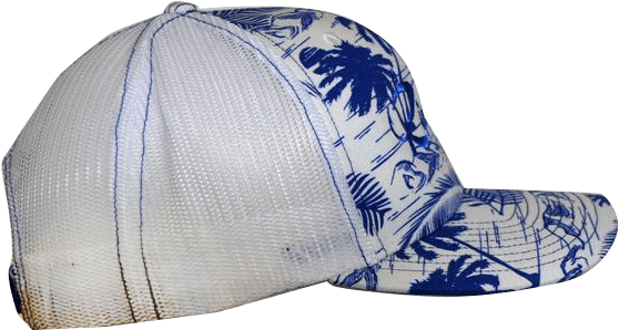 Royal Blue Island Print W/white Mesh Back Rip A Lip - Baseball Cap (600x600), Png Download
