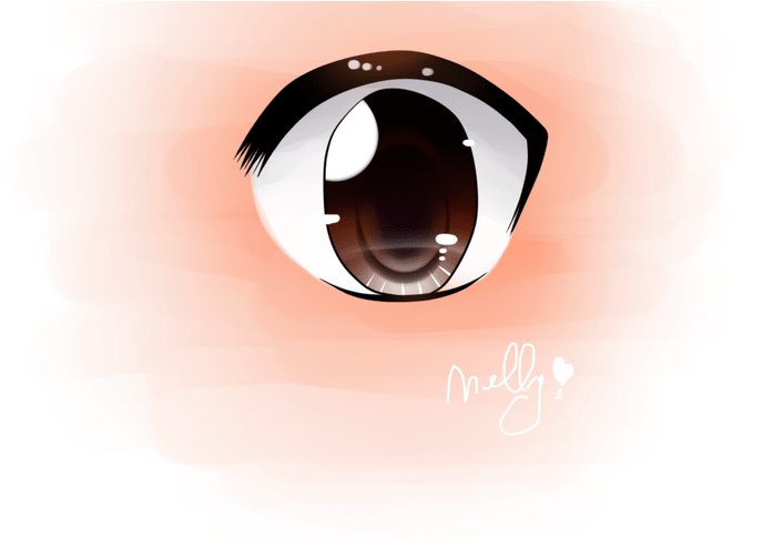 Brown Anime Eye By Clanklover2107 On Deviantart - Anime (800x491), Png Download