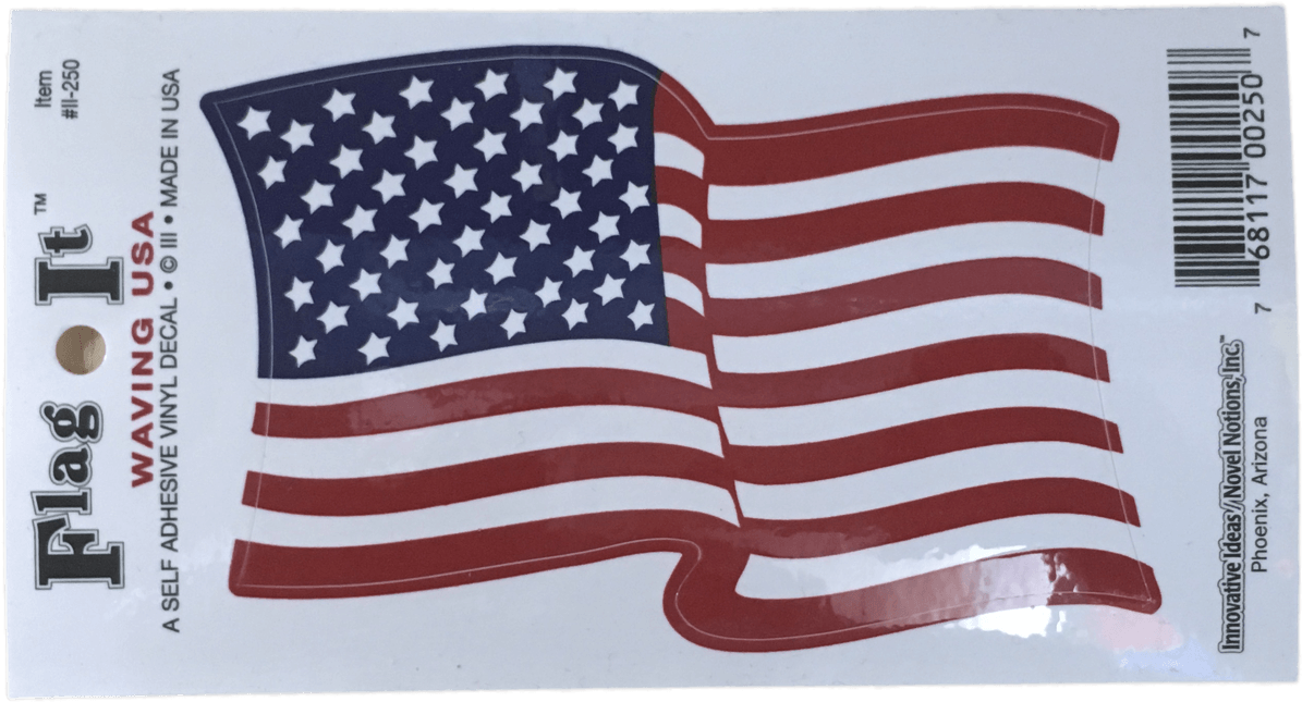 Waving American Flag Sticker - American Waving Flag Vinyl Decal (1440x1440), Png Download