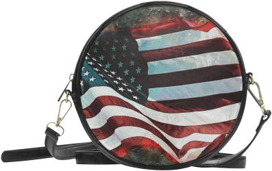 A Abstract Waving Usa Flag Round Sling Bag - Miraculous Ladybug Marinette Purse (500x500), Png Download