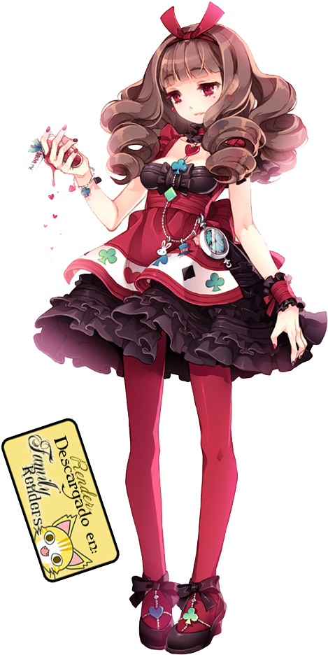 Kawaii Blog Design - Queen Of Hearts Anime (600x962), Png Download