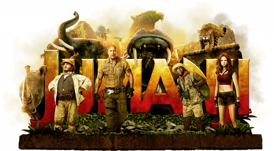 In A Brand New Jumanji Adventure, Four High School - Jumanji Welcome To The Jungle Png (960x529), Png Download