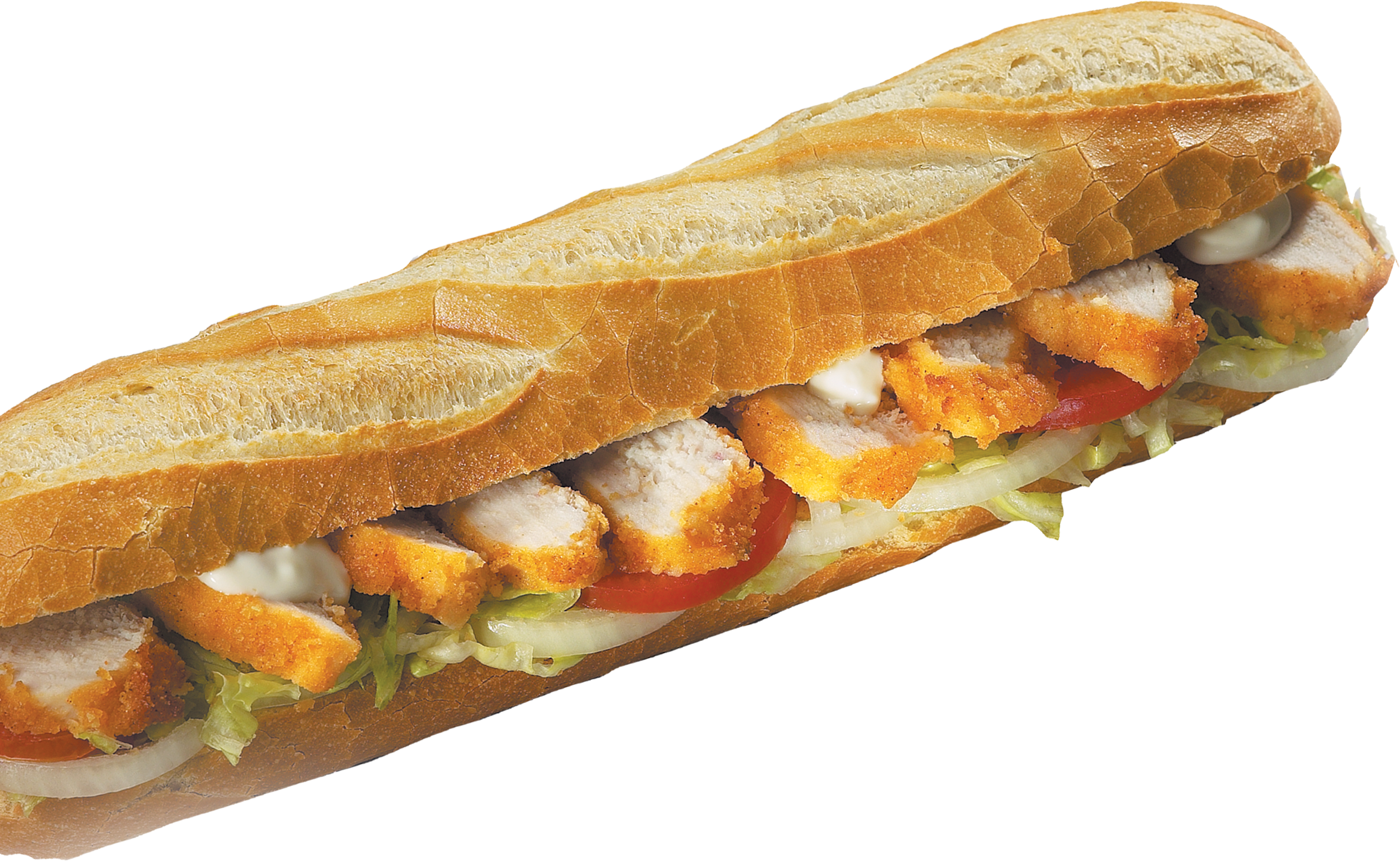 Chicken Baguette (3166x1947), Png Download