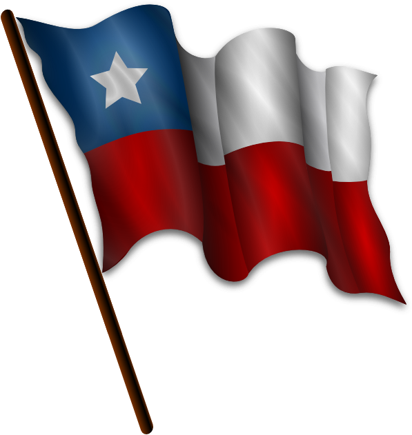 Free Clipart American Flag Waving Clipartsco - Bandera De Chile Png (800x771), Png Download