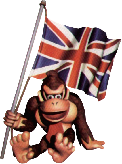 Dk British Flag - British Donkey Kong (424x568), Png Download