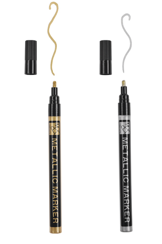 Paint Markers, Gold/silver, Felt Tip - United Office 2 Lackmarker - Bürobedarf (500x500), Png Download