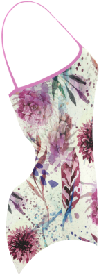 Watercolor Flowers Strap Swimsuit - Active Tank (500x500), Png Download