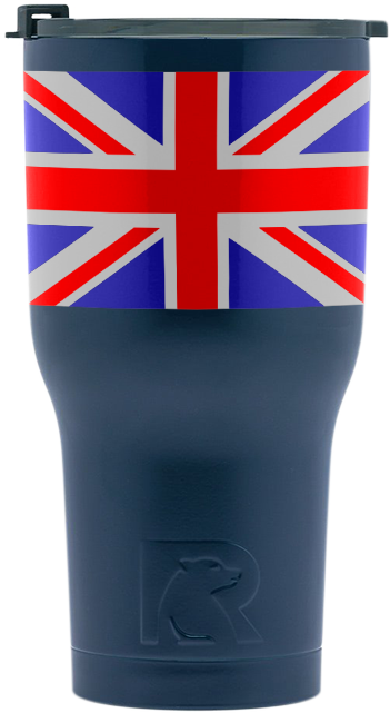 Navy Tumbler - Union Jack Template A4 (351x641), Png Download